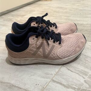 Women’s New Balance Fresh Foam pink and navy size 7 running shoes
